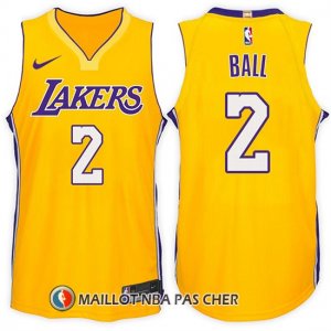 Maillot Los Angeles Lakers Lonzo Ball 2 2017-18 Jaune