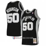 Maillot San Antonio Spurs David Robinson NO 50 Mitchell & Ness 1998-99 Noir