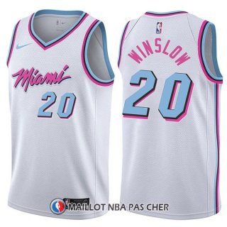 Maillot Miami Heat Justise Winslow Ciudad 20 2017-18 Blanc
