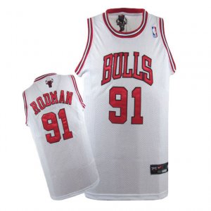Maillot Chicago Bulls Rodman #91 Blanc