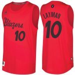 Maillot Navidad 2016 Jake Layman Blazers 10 Rouge