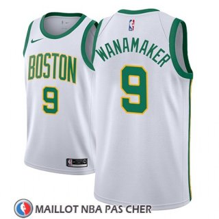 Maillot Boston Celtics Bradley Wanamaker No 9 Ciudad 2018-19 Blanc