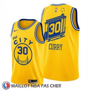 Maillot Golden State Warriors Stephen Curry Hardwood Classics Or