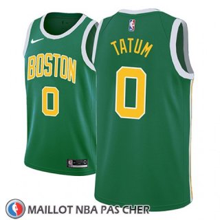 Maillot Boston Celtics Jayson Tatum No 0 Earned 2018-19 Vert