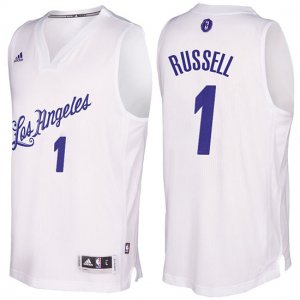 Maillot Navidad 2016 D'Angelo Russell Lakers 1 Blanc