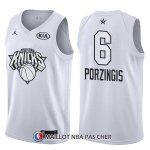 Maillot New York Knicks Kristaps Porzingis 2018 All Star Game 6 2017-18 Blanc