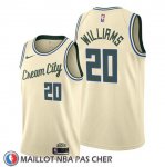 Maillot Milwaukee Bucks Marvin Williams Ville 2019-20 Crema