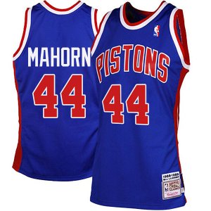Maillot Retro Pistons Mahorn 44 Bleu