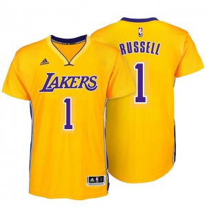 Maillot Manche Courte Lakers Russell 1 Jaune