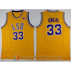 Maillot NBA NCAA LSD O'Neal 33# Jaune