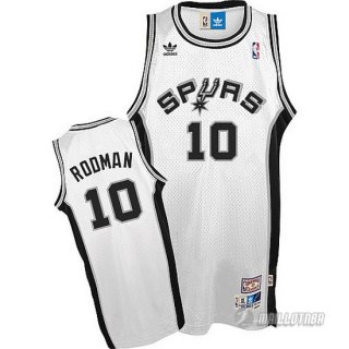 Maillot San Antonio Spurs Rodman #10 Blanc