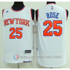 Maillot New York Knicks Rose 25# Blanc