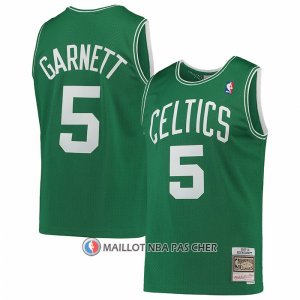 Maillot Boston Celtics Kevin Garnett NO 5 Hardwood Classics Throwback Vert