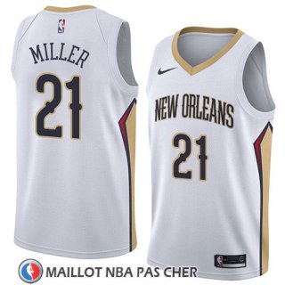 Maillot New Orleans Pelicans Darius Miller No 21 Association 2018 Blanc
