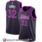 Maillot Minnesota Timberwolves Karl-anthony Towns No 32 Ciudad 2018-19 Volet