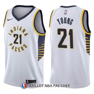 Maillot Indiana Pacers Thaddeus Young Association 21 2017-18 Blanc