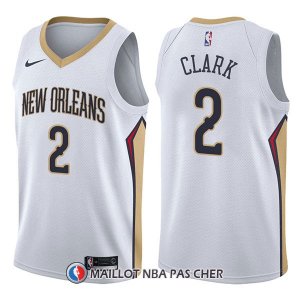 Maillot New Orleans Pelicans Ian Clark Association 2 2017-18 Blanc