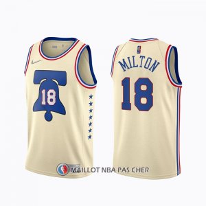 Maillot Philadelphia 76ers Shake Milton Earned 2020-21 Crema