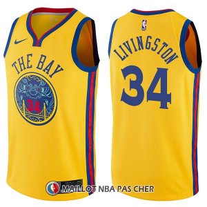 Maillot Golden State Warriors Shaun Livingston Chinese Heritage Ciudad 34 2017-18 Or