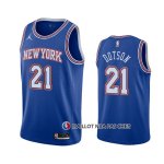 Maillot New York Knicks Damyean Dotson Statement 2020-21 Bleu