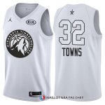 Maillot All Star 2018 Minnesota Timberwolves Karl-anthony Towns 32 Blanc