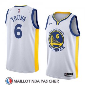 Maillot Golden State Warriors Nick Young No 6 Association 2018 Blanc