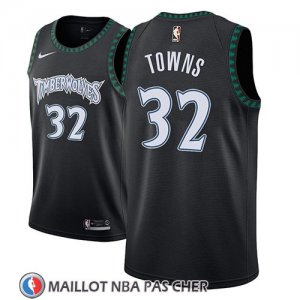 Maillot Minnesota Timberwolves Karl-anthony Towns No 32 Classic 2018 Noir