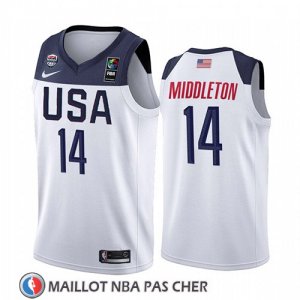 Maillot USA Khris Middleton 2019 FIBA Basketball World Cup Blanc