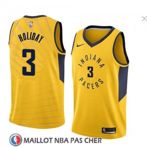 Maillot Indiana Pacers Aaron Holiday No 3 Statement 2018 Jaune