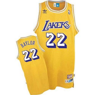 Maillot Retro Lakers Baylor 22 Jaune