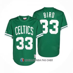 Maillot Manche Courte Boston Celtics Larry Bird NO 33 Vert