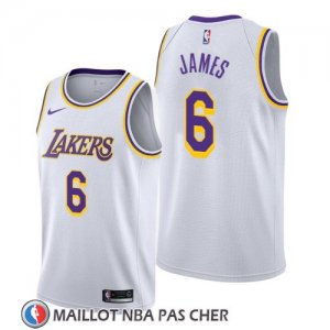 Maillot Los Angeles Lakers Lebron James Association 2019-20 Blanc