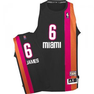 Maillot ABA de James Miami Heat #6 Noir