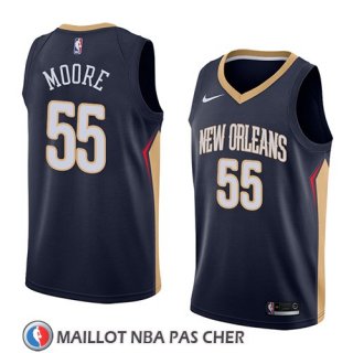 Maillot New Orleans Pelicans E'twaun Moore No 55 Icon 2018 Bleu