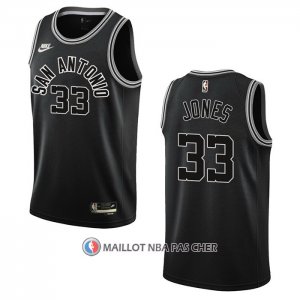 Maillot San Antonio Spurs Tre Jones NO 33 Classic 2022-23 Noir