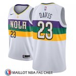 Maillot New Orleans Pelicans Anthony Davis No 23 Ciudad 2018-19 Blanc