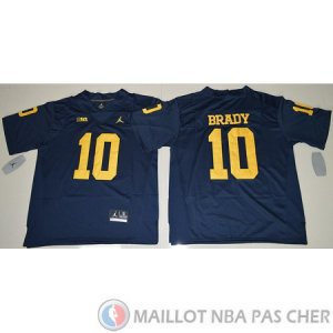 Maillot NCAA Tom Brady II Jordan Tipo Bleu Marino 2016
