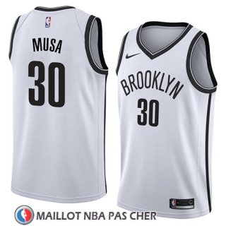 Maillot Brooklyn Nets Dzanan Musa No 30 Association 2018 Blanc