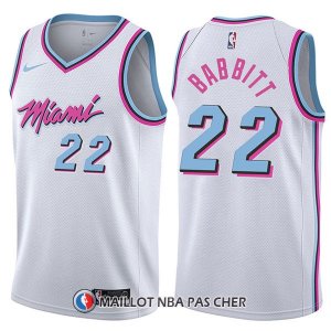 Maillot Miami Heat Luke Babbitt Ciudad 22 2017-18 Blanc