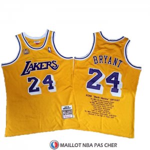 Maillot Los Angeles Lakers Kobe Bryant Jaune