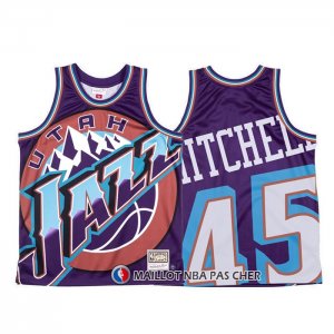 Maillot Utah Jazz Donovan Mitchell Mitchell & Ness Big Face Volet