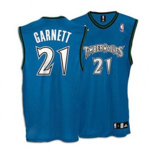 Maillot retro de Garnett Minnesota Timberwolves #21 Bleu