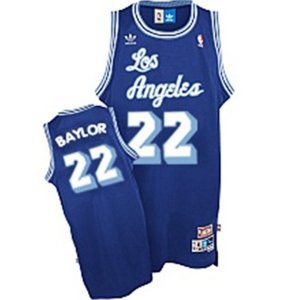 Maillot Retro Lakers Baylor 22 Bleu