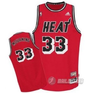 Maillot Miami Heat retro Mourning #33 Rouge