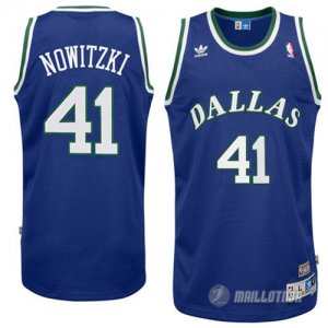 Maillot Dallas Mavericks retro Nowitzki #41 Bleu
