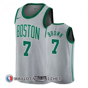 Maillot Boston Celtics Brown 7 Ciudad 2017-18 Gris
