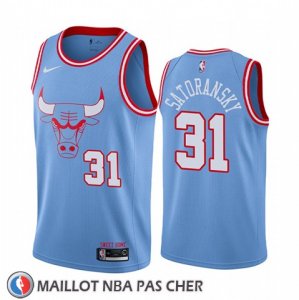 Maillot Chicago Bulls Tomas Satoransky Ville Bleu