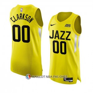 Maillot Utah Jazz Jordan Clarkson NO 00 Icon Authentique 2022-23 Jaune