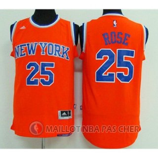Maillot New York Knicks Rose 25# Orange