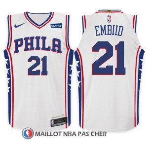 Maillot Enfant Philadelphia 76ers Joel Embiid Association 2017 18 21 Blanc